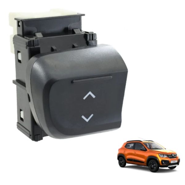 INTERRUPTOR VIDRO ELETRICO SIMPLES RENAULT KWID 2017 DINTEIRO ESQ LED BRANCO